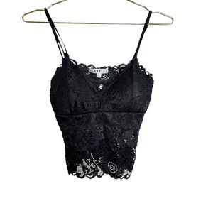 love J Black Lace Cropped Camisole